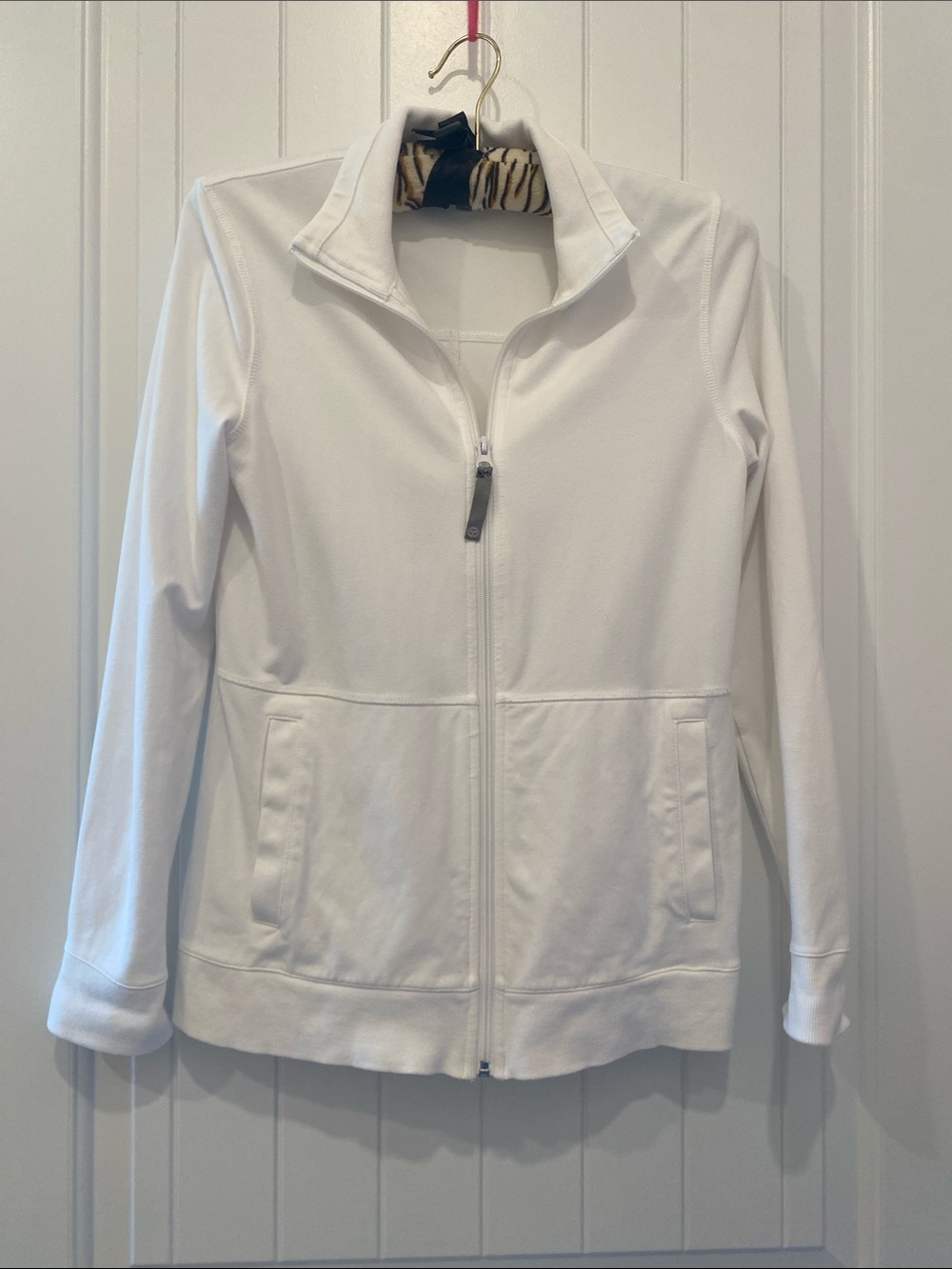 Talbots White Full‑Zip Utility Jacket